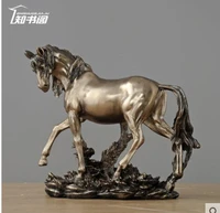 horse cold cast copper steed furnishings for living room wine cabinet desk decoration cabinet porch office sculpture art crafts