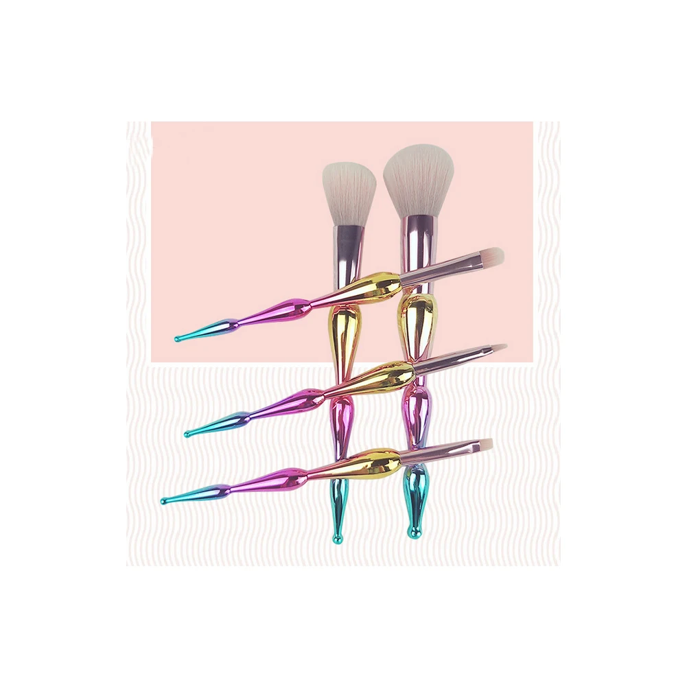 

5Pcs Gradient Handle Makeup Brushes Premium Makeup Brush Set Cosmetics Foundation Blending Blush Eyeliner Face Makeup Brush Kit
