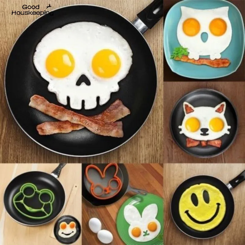 

Breakfast Omelette Mold Silicone Egg Pancake Ring Shaper Cooking Tool DIY Kitchen Accessories Gadget Plastic Egg Separator