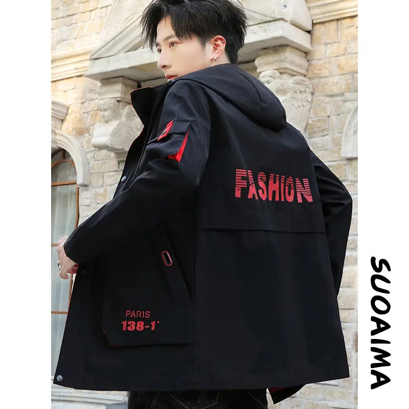 

Тренчкот мужской с принтом, Повседневная ветровка, длинная модная осенняя куртка, 2020