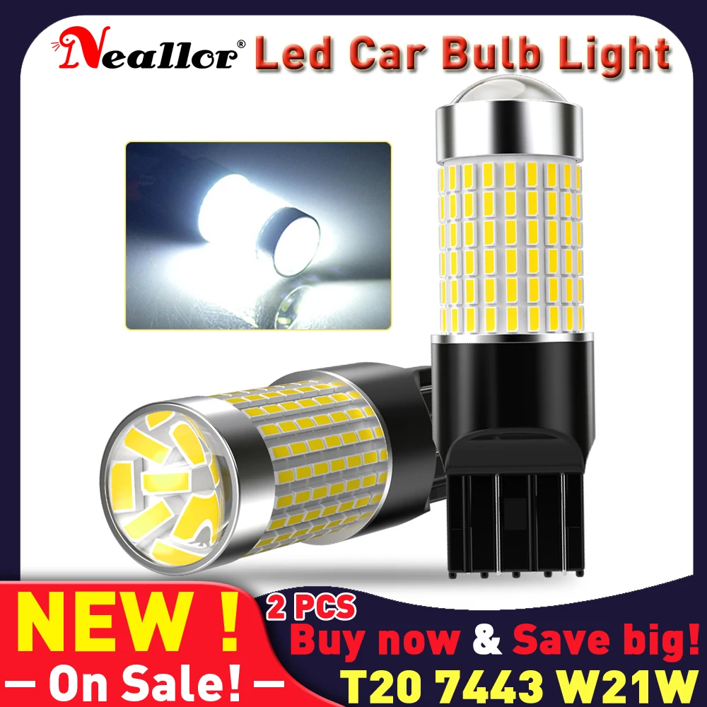 

W21W 7443 T20 Led Canbus Parking Drl Lights Bulb Car P21W 1156 BA15S P21/5w 1157 Bay15d T25 3157 Backup Reverse Diode Lamps Auto