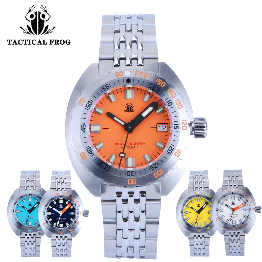

Tactical Frog Sub 300T Diver Watch Man New Arrival Scratch-Resistant Sapphire Crystal 200M Waterproof 316L steel Men's Watch