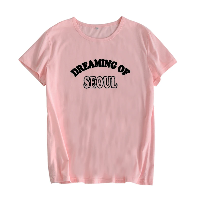 Женская футболка в стиле панк рок Dreaming of хип хоп корейская мода|womens tumblr tops|t shirt women