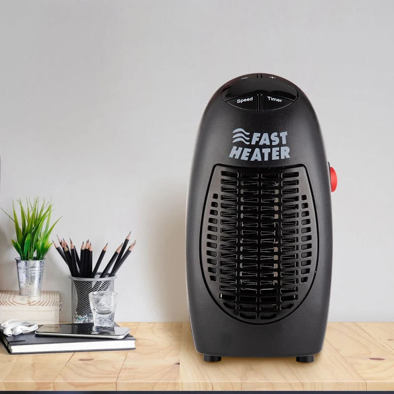 400W Mini Fan Heater Wall Mounted Electric Stove Radiator Warmer Household Room Heating Machine for Winter | Бытовая техника