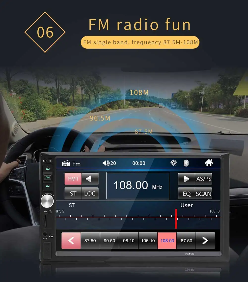 Автомагнитола с 7 цветной подсветкой 2din HD Bluetooth FM радио MP3/MP5|Автомобильные