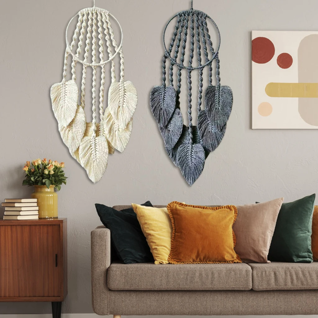 

Creative Handwoven Tapestry Pendant Fringe Chic Wall ing Art Decoration