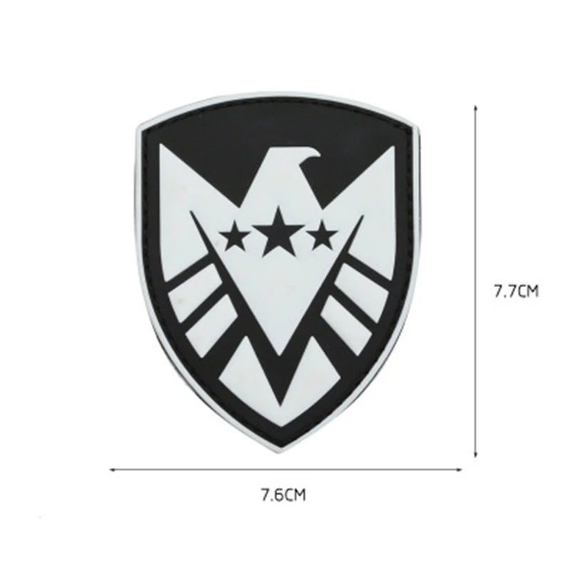 

PVC Velcro Armband Waterproof Disposable Sticker Chapter Shield Eagle Bag Sticker Tactical Epaulette Coat Badge