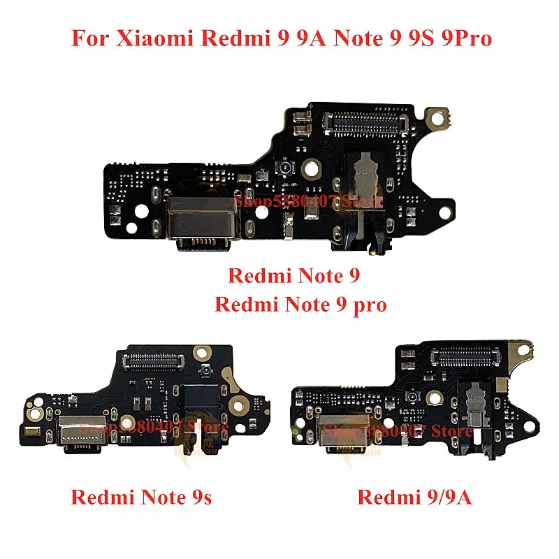 

New USB Charger plug board MIC Connector For Xiaomi Redmi 9 9A 10X 1Note 9 9S 9Pro USB Charging Port Dock Microphone Flex cable