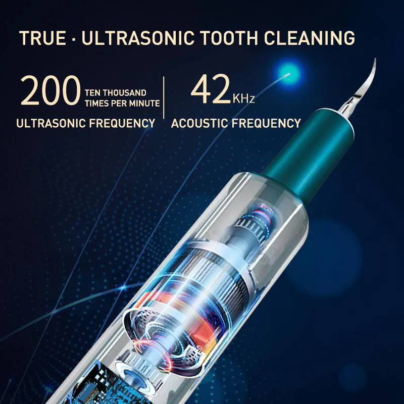 

Portable Ultrasonic Dental Scaler Electric Tooth Calculus Tool Sonic Remover Stains Tartar Plaque Whitening Oral Cleaner Machine