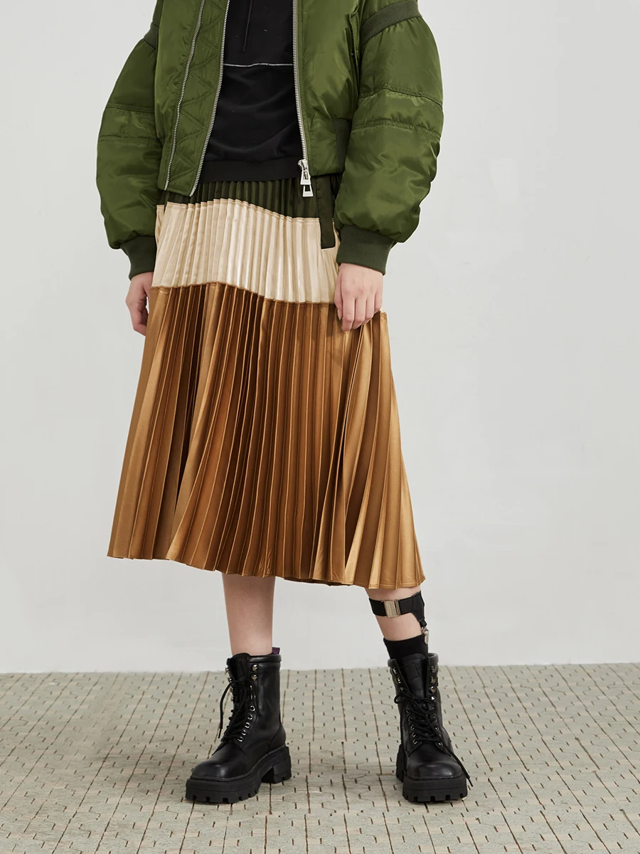 

Женская Плиссированная Юбка-миди IRINACH285, плиссированная длинная юбка с высокой талией, Коллекция осень-зима 2020