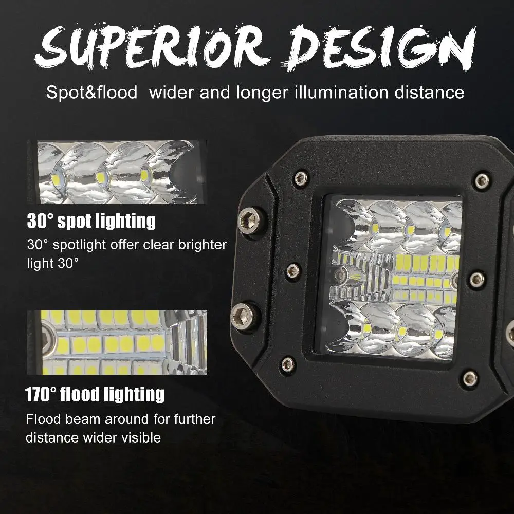 Светодиодный прожектор алюминиевый 48 Вт 2 шт. квадратный 10 ~ В светодиодный