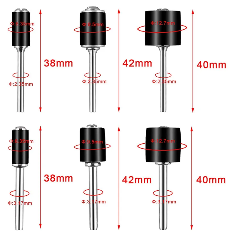 132pcs/set 120 Grit Drum Sanding Kit 1/2 1/4 3/8 Inch Sand Mandrels Fit for Dremel Nail Drill Rotary Tools | Инструменты
