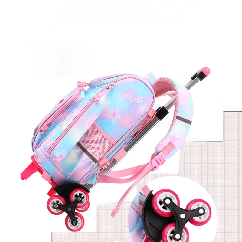 Trolley Children School Bags Mochila Kids Backpacks With Wheel Trolley Luggage For Girls Boys backpack Escolar Backbag Schoolbag
