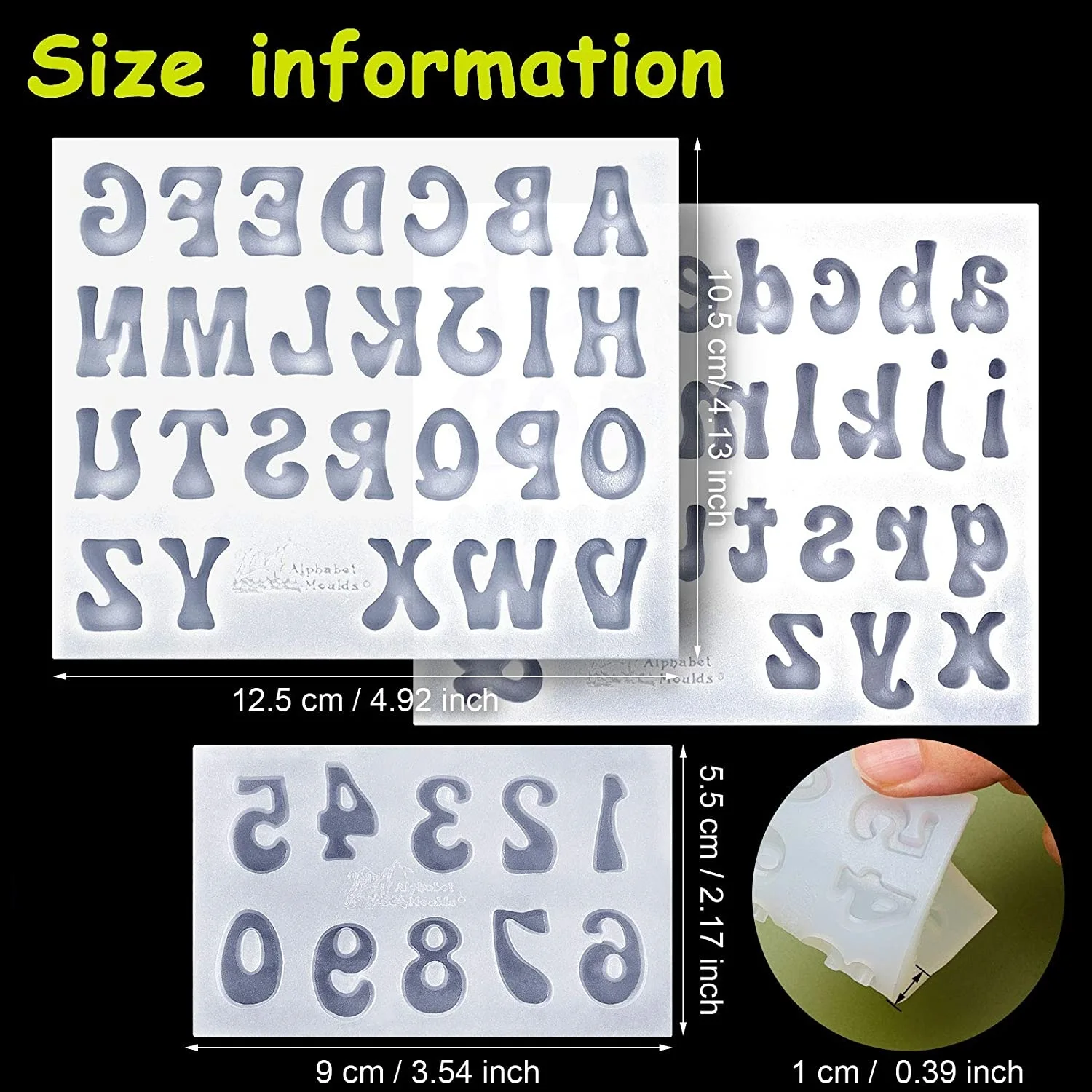 

3pcs Diy Mini Letters Resin Candy Chocolate Cake Molds Small Silicone Fondant Cake Decorating Tools Sugar Paste Moulds