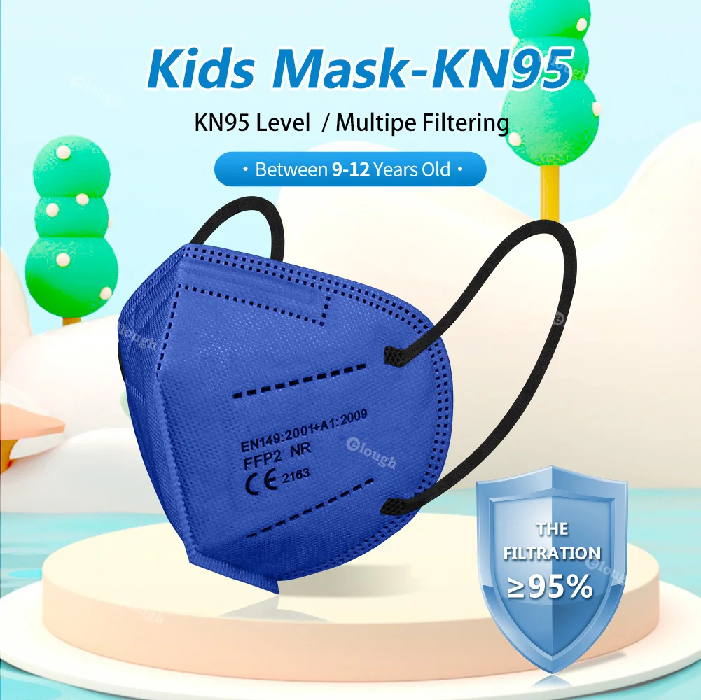 Детские маски От 9 до 12 лет FFP2 5 слоев Mascarilla KN95 Infantil FFP2mask FPP2 Homologada детская маска