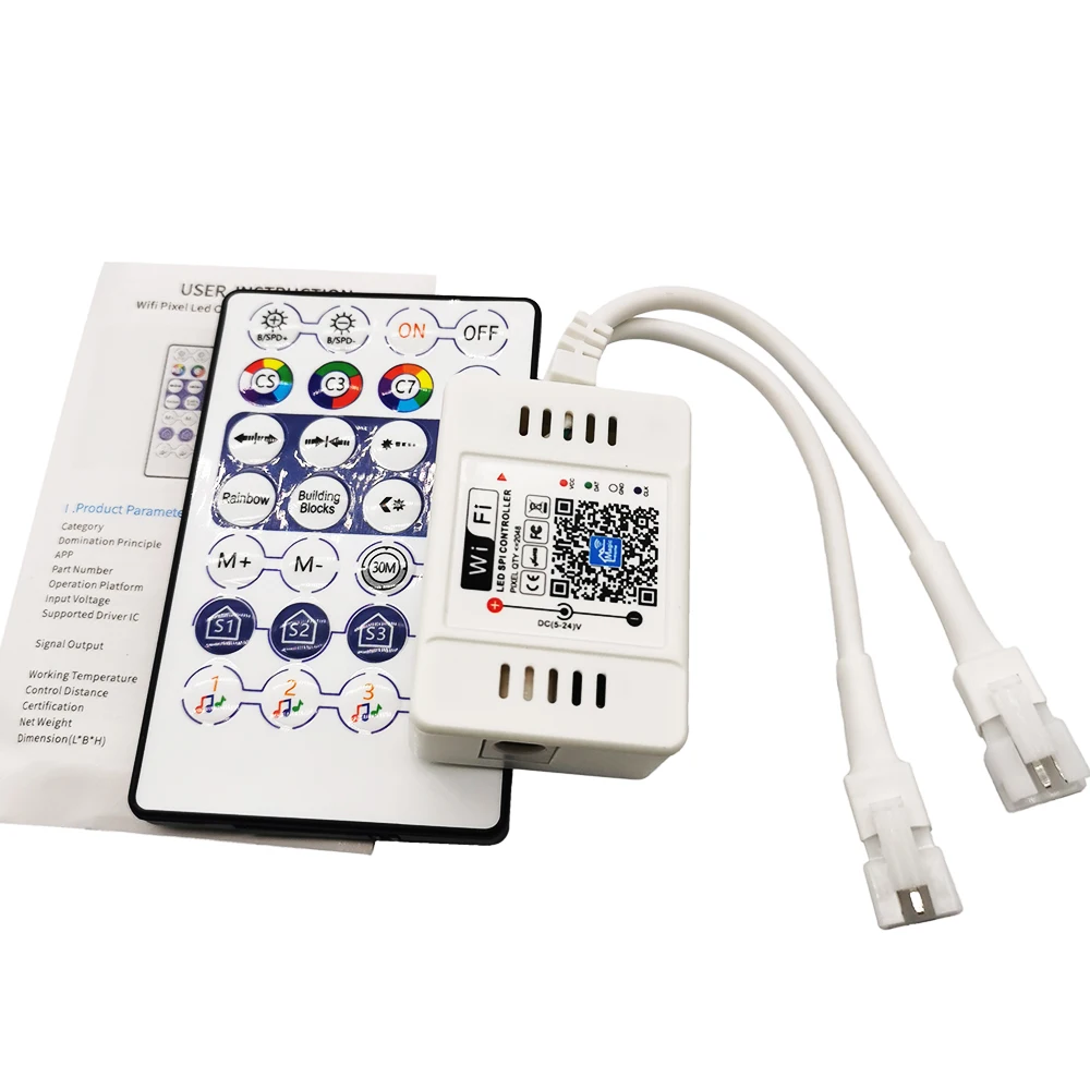 DC5-24V 28Key музыкальный контроллер с двойным выходом Wifi пиксели голос для 3Pin