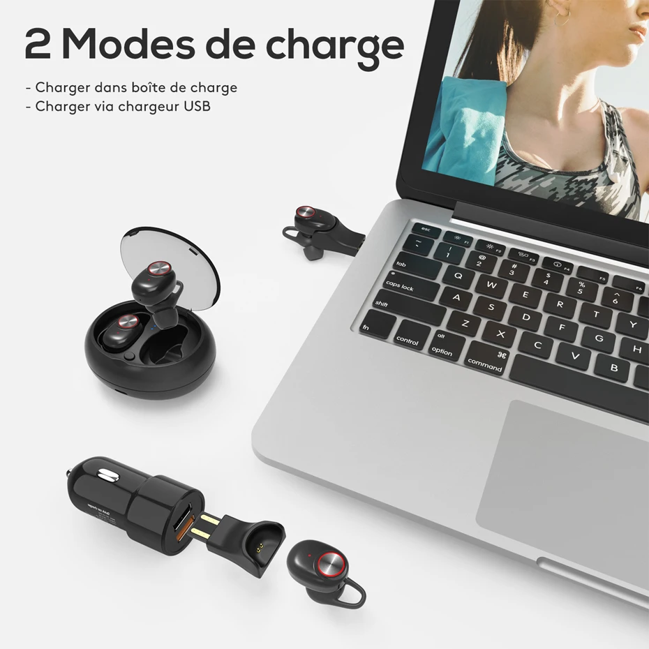 Беспроводные наушники UTRAI Bluetooth 5,0 Ture, беспроводные стерео наушники, гарнитура TWS HIFI, бас с микрофоном, Спортивная игровая гарнитура