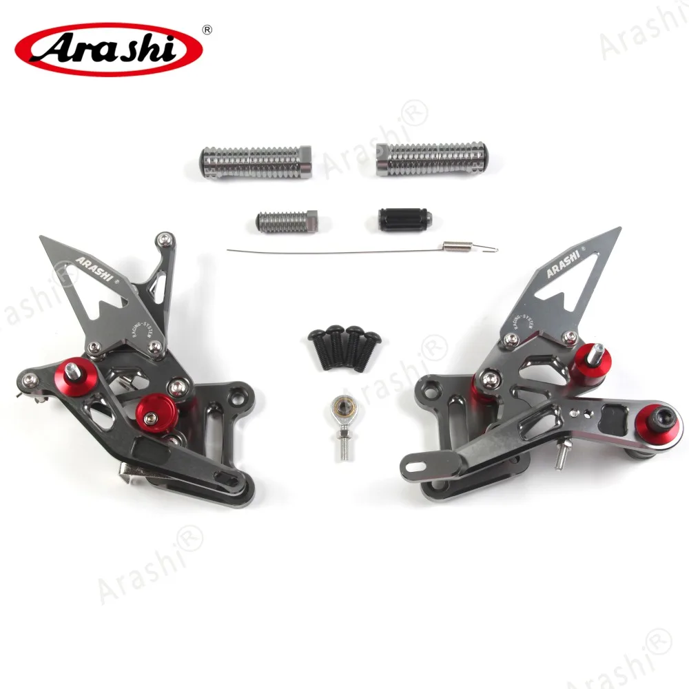 Arashi GSX-R1000 CNC Регулируемые подножки для ног Rider Rearset подставка для ног для SUZUKI GSXR1000 GSXR 1000 GSX1000R