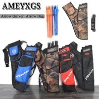 1pc archery hunting arrow bag 3 tubes arrow quiver for hunting arrows holder bag with adjustable strap shooting accessories