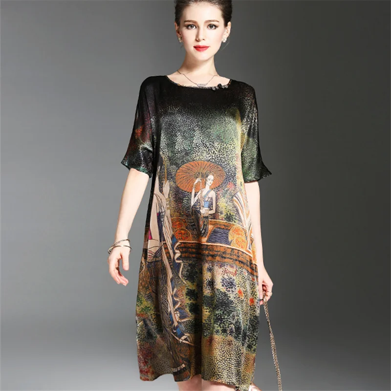 Платья для женщин новинка 2020 женское платье большого размера среднего возраста