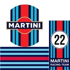 Tri Koshki KCS149 MARTINI Racing Автомобильная наклейка из ПВХ цветные Переводные изображения аксессуары наклейки на задний корпус автомобиля