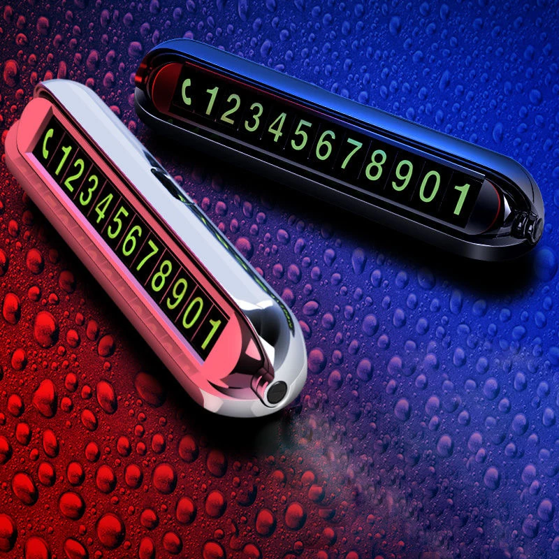 Светящаяся Автомобильная карточка для временной парковки Магнитная Карточка с