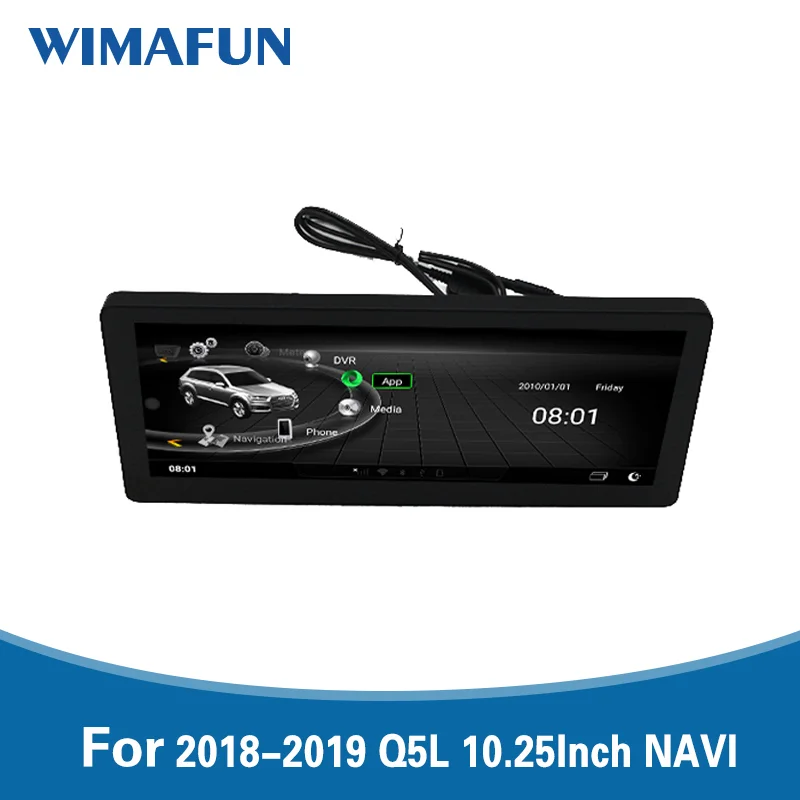 

Android 10, car multimedia player GPS smart navi, 10.25 inch octa-core 1280*480 64G 128G, suitable for Audi car Q5L, 2018-2019