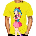 Новинка, черная футболка Bulma Happy для мужчин и женщин (1)