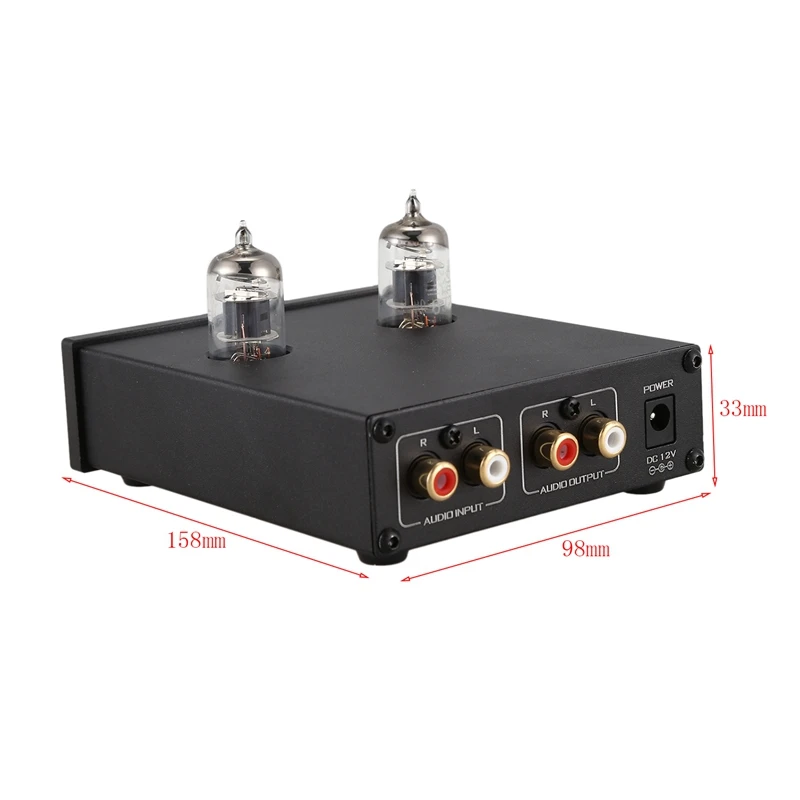 6J1 ламповый усилитель желчный аудио предусилитель Hifi предусилитель ВЧ регулировка басов Dc12V для акустической системы ЕС вилка