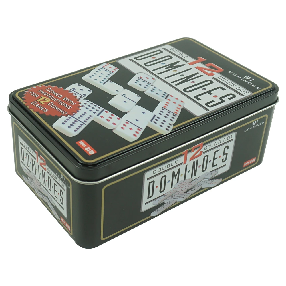 Настольная игра Double Twelve с мексиканским поездом домино 91 шт. белые блоки цветные