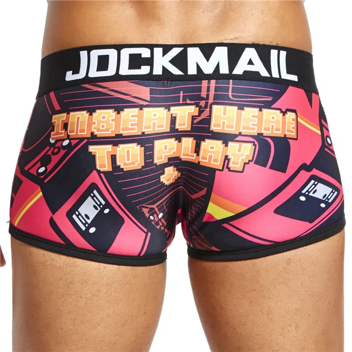 JM421 JOCKMAIL, сексуальное мужское нижнее белье, боксеры, игривый принт, гей нижнее белье, calzoncillos hombre, мужские трусы, Cueca, боксеры, мужские трусы - Цвет: JM421