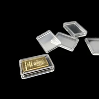 24162 2mm clear capsule boxes for 5 grams bullion gold or silver bar case holder 5 gram