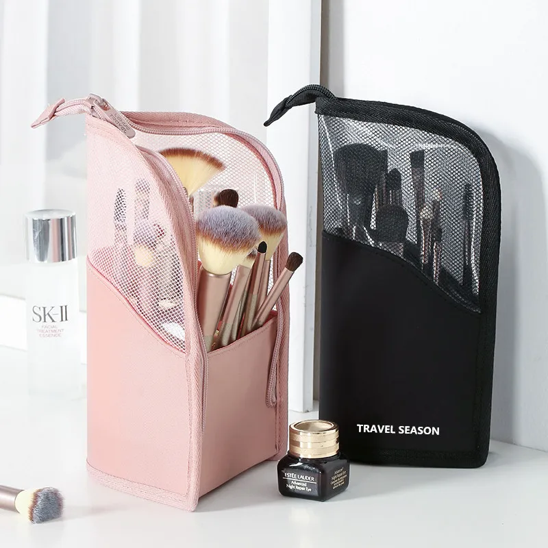 

2021 new women's makeup brush collection bag travel wash makeup bag brush eyebrow pen eyeliner collection bag