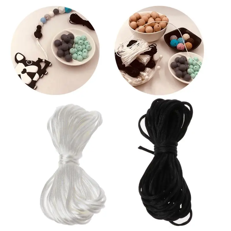 Детские аксессуары для пустышек 5 м атласная шелковая веревка 1 мм нейлоновый