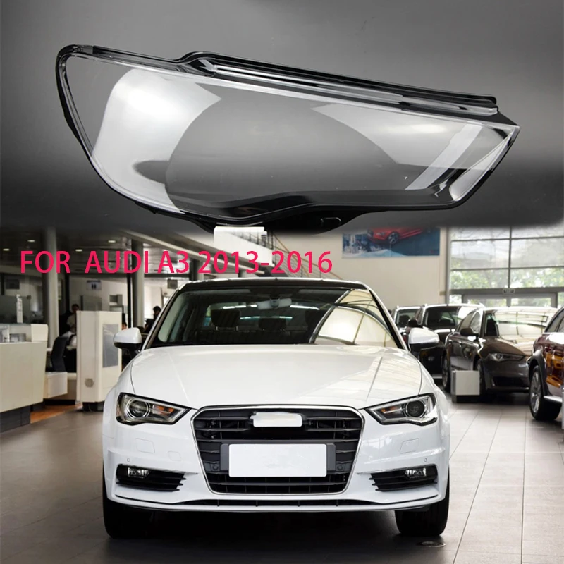 Для AUDI A3 2013- объектив головной светильник прозрачный корпус абажур объектив светильник Прозрачный стеклянный автомобильный светильник защитный чехол