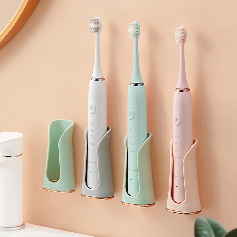 

Silicone Electric Toothbrush Holders Wall-Mounted Punch-free Hanger Organizer Hooks Bathroom Accessories Storage