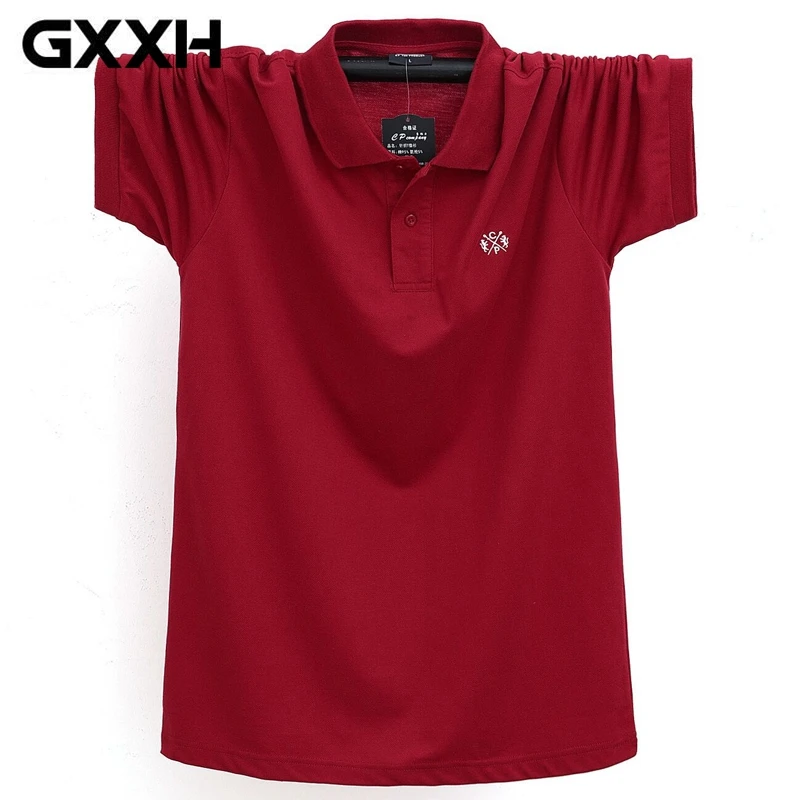 Новая летняя мужская рубашка поло для 130 кг толстых крупных и высоких мужчин