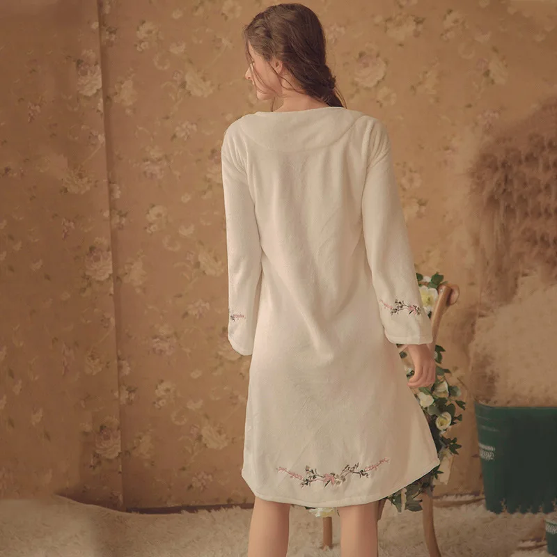 Зимняя теплая ночная рубашка для беременных пижамы толстовка халат кормления