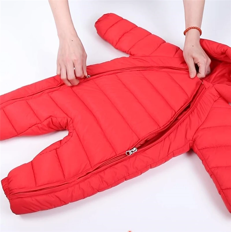 3 шт./лот/партия зимняя плотные Комбинезоны Одежда для новорожденных пуховик