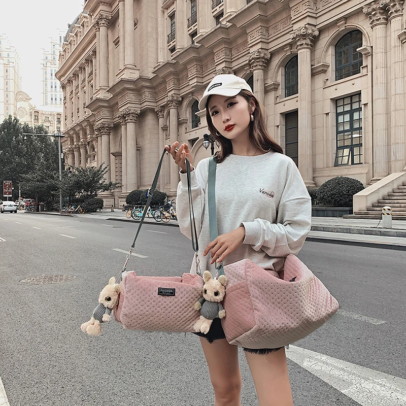 Удобная тканевая однотонная кукольная подвеска женская сумка на плечо модная