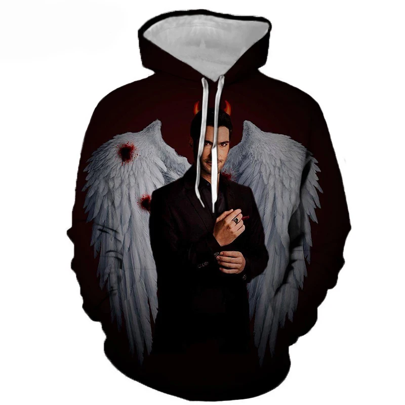 

New Lucifer Season 5 3D Print Hoodie Lucifer Hoodie Men's Women's Casual Outdoor Pullover Hoodie