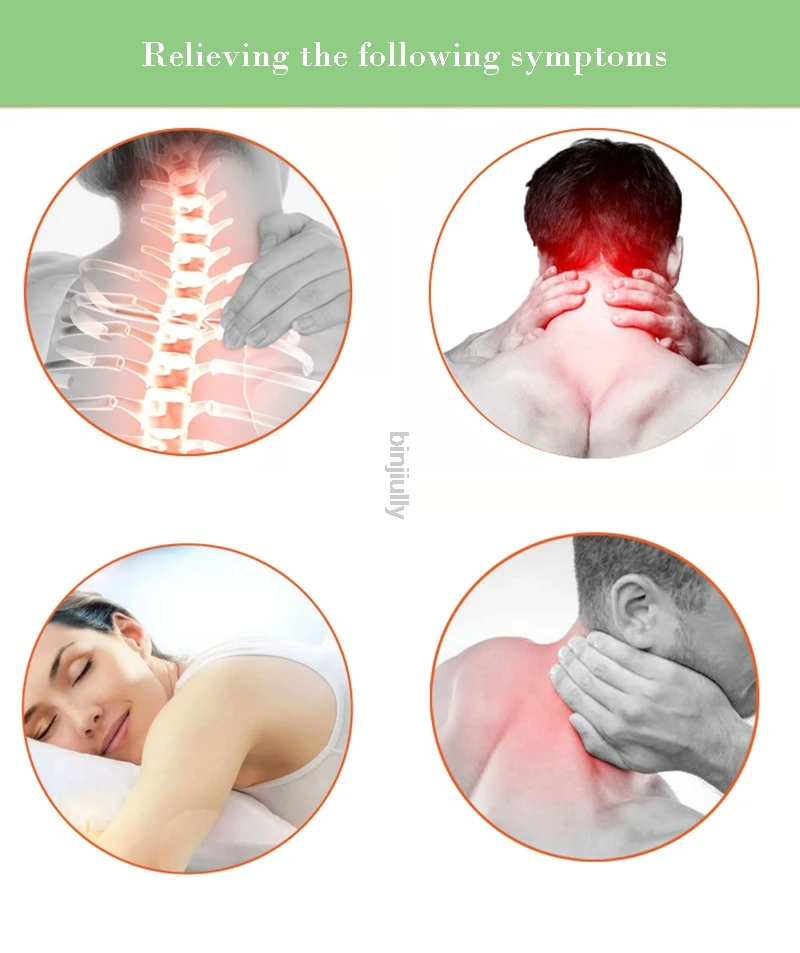 Массажная подушка для шеи и спины с турмалином для лечения болей в пояснице и оздоровления позвоночника