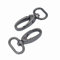 45 inner black swivel clasp swivel snap hooks lobster clasp claw push gate trigger clasps oval ring for keychains 2pcs