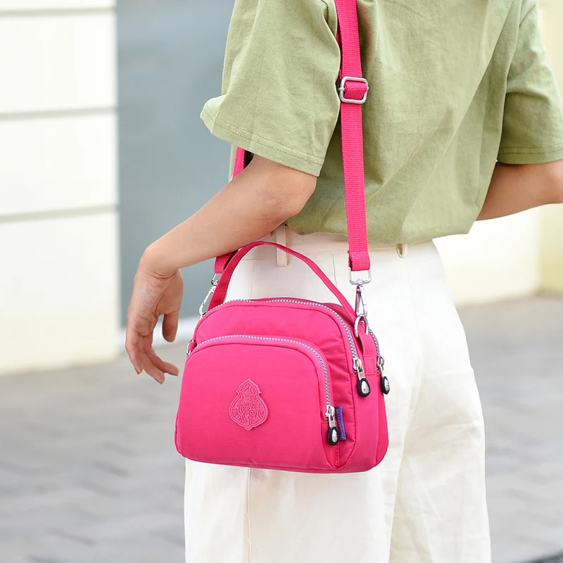 Сумки-мессенджеры Женская сумка через плечо женская Bolsa Feminina Mujer нейлоновая Водонепроницаемая большая однотонная пляжная Женская дорожная сумка