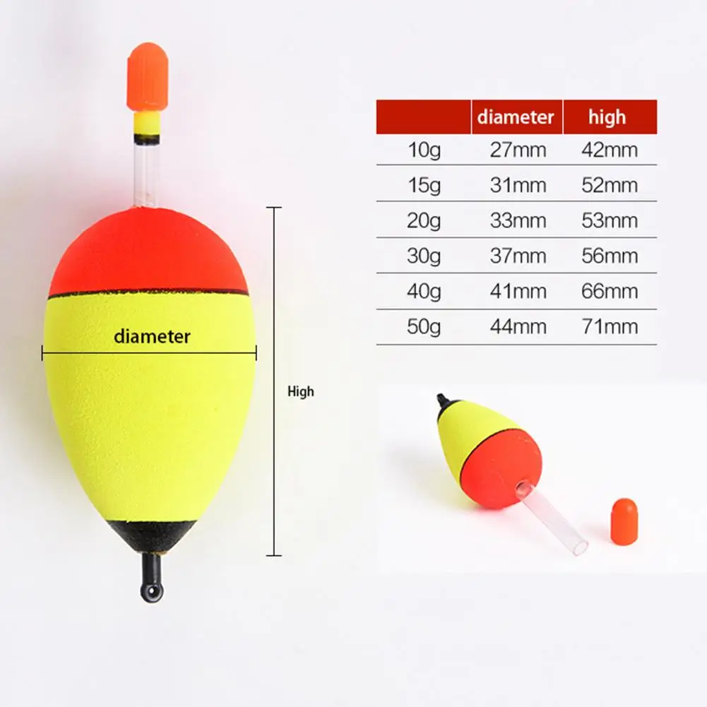 

3Pcs 2.2-4.4g EVA Foam Fishing Float Buoy Tube Foam Float Detector Pesca Flotador-Bobber Fishing Light Stick for Fishing Tackle