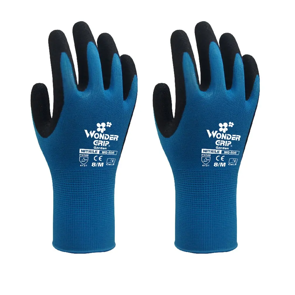 Детские перчатки для безопасности сада нейлоновые нитриловые с песочным