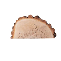 nativity scene puzzle set jesus birth tabletop holiday decoration acrylic faux wooden table ornament forest baby in a manger