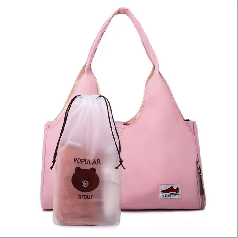 2020 новая дешевая черная спортивная сумка с блестками для женщин отсек обуви