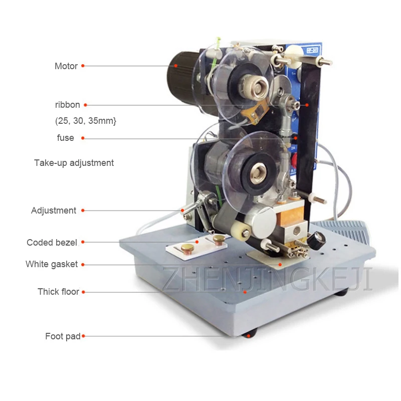 Кодовая машина электрическая полуавтоматическая прямая термолента кодирующая