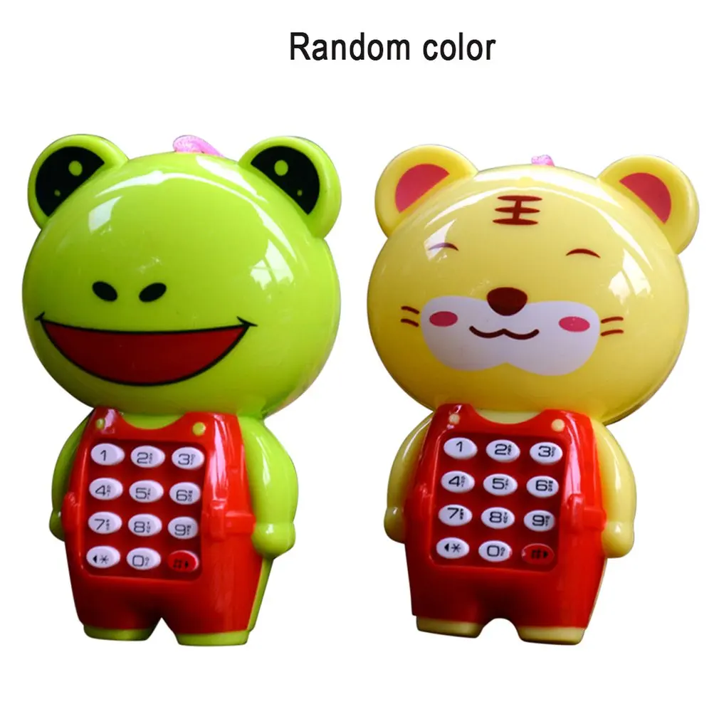 

1pcs Creative Cartoon Music Phone Mobile Phone Toy Baby Education Learning Toy Mobile Phone Model Machine Children'S Best Gift